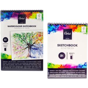 Carousel Home Set Of 2 Artist Sketch Pads A4 Sketch Pad & A3 Watercolour Sketchbook Drawin Carousel Home Set Of 2 Artist Sketch Pads A4 Sketch Pad & A3 Watercolour Sketchbook Drawin