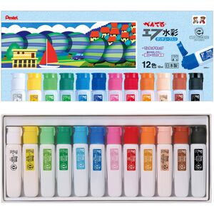 Pentel Paint F Watercolor Poly Tube WFC2-12S 12 Colors Pentel Paint F Watercolor Poly Tube WFC2-12S 12 Colors