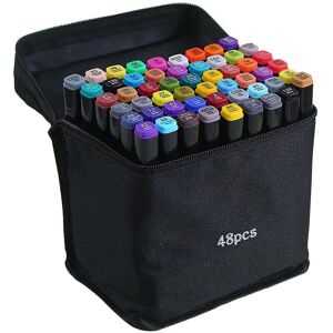 Unbranded (36 Colors) 24/36/48/60 Color Double-headed Oily Marker Pen Multifunctional Port Unbranded (36 Colors) 24/36/48/60 Color Double-headed Oily Marker Pen Multifunctional Port