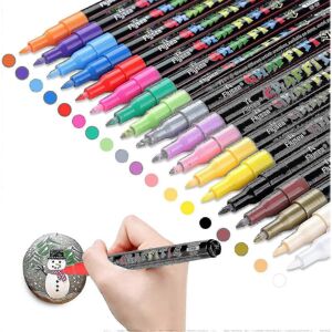Unbranded Acrylic Paint Pens for Rock Painting Kit, Glass,craft,ceramic, Stone,fabric,wood Unbranded Acrylic Paint Pens for Rock Painting Kit, Glass,craft,ceramic, Stone,fabric,wood