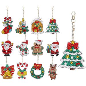 Unbranded (1) Christmas DIY Diamond Painting Keychain Pendant (A style) 12pcs (D-583-A) Unbranded (1) Christmas DIY Diamond Painting Keychain Pendant (A style) 12pcs (D-583-A)