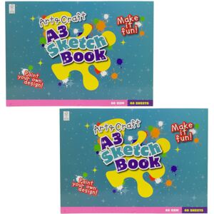 Carousel Home Pack of 2 Kids A3 Art & Craft Sketchbooks A3 White Paper Large Drawing Pads Carousel Home Pack of 2 Kids A3 Art & Craft Sketchbooks A3 White Paper Large Drawing Pads