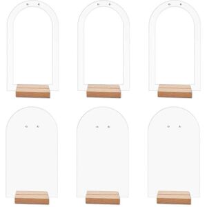 Kricely (As show, One size) 6pcs Acrylic Earring Display Stand Jewelry Retail Holder Arc Kricely (As show, One size) 6pcs Acrylic Earring Display Stand Jewelry Retail Holder Arc