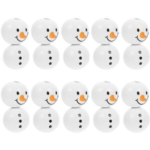 Kricely (As show, One size) 20pcs Christmas Wooden Beads DIY Loose Beads Decorative Cart Kricely (As show, One size) 20pcs Christmas Wooden Beads DIY Loose Beads Decorative Cart