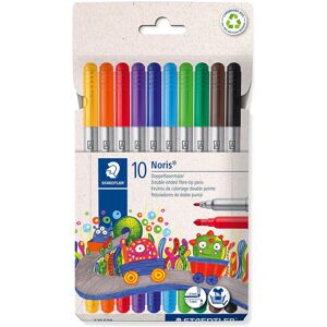 Staedtler Noris double-ended fibre-tip pen 10 assd colours Staedtler Noris double-ended fibre-tip pen 10 assd colours