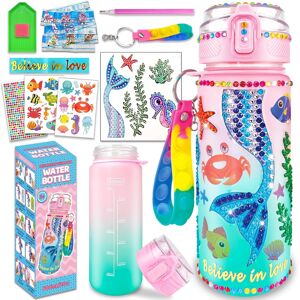 Bonxaif (Mermaid) Decorate Your Own Water Bottle Kits for Girls Mermaid Painting Crafts Bonxaif (Mermaid) Decorate Your Own Water Bottle Kits for Girls Mermaid Painting Crafts