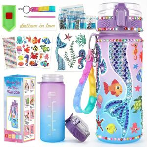 Bonxaif (Purple Mermaid) Decorate Your Own Water Bottle Kits for Girls Mermaid Painting Bonxaif (Purple Mermaid) Decorate Your Own Water Bottle Kits for Girls Mermaid Painting