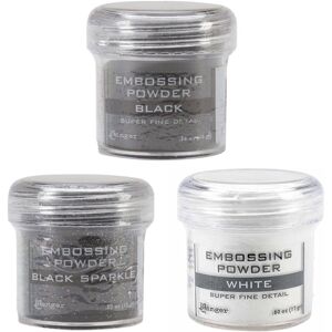 Boswachter Ranger Embossing Powder Bundle of 3 Black and White Colors: Super Fine Black Bl Boswachter Ranger Embossing Powder Bundle of 3 Black and White Colors: Super Fine Black Bl