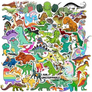konhill (As show, One size) 100PCS Dinosaur Stickers, Cute Waterproof Cartoon Stickers f konhill (As show, One size) 100PCS Dinosaur Stickers, Cute Waterproof Cartoon Stickers f