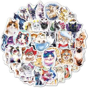 konhill (As show, One size) 50 Waterproof Stickers For Cats And Kittens Are Suitable For konhill (As show, One size) 50 Waterproof Stickers For Cats And Kittens Are Suitable For