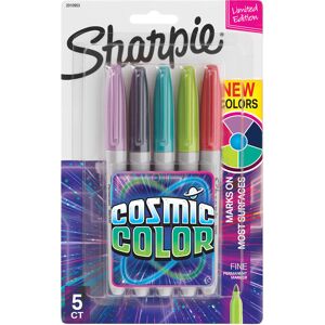 Sharpie Permanent Markers Fine Point Cosmic Color Limited Edition 5 Count Sharpie Permanent Markers Fine Point Cosmic Color Limited Edition 5 Count