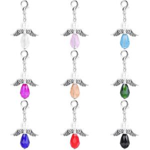 Kricely (As show, One size) 9 pcs Angel Charms Jewelry Making Metal Charms Wing Bead Pen Kricely (As show, One size) 9 pcs Angel Charms Jewelry Making Metal Charms Wing Bead Pen