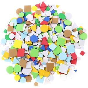 Kricely (As show, One size) 1 Bag of Self-adhesive Foams Stickers Geometric Shapes Stick Kricely (As show, One size) 1 Bag of Self-adhesive Foams Stickers Geometric Shapes Stick