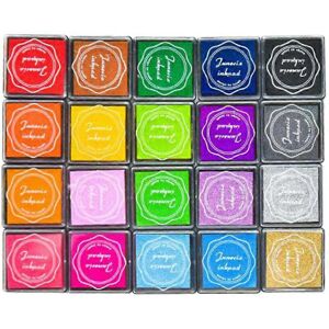Kricely (As show, One size) 1 Set Finger Ink Pad Stamp Pad 20 Colors DIY Kids Craft Stam Kricely (As show, One size) 1 Set Finger Ink Pad Stamp Pad 20 Colors DIY Kids Craft Stam