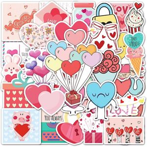 konhill (As show, One size) 50pcs Colorful Heart Valentine Flowers Doodle Stickers Water konhill (As show, One size) 50pcs Colorful Heart Valentine Flowers Doodle Stickers Water