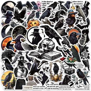 Unbranded (MULTICOLOR) 50pcs Crow Stickers Raven Bird DIY Stickers Scrapbooking Phone Lugg Unbranded (MULTICOLOR) 50pcs Crow Stickers Raven Bird DIY Stickers Scrapbooking Phone Lugg