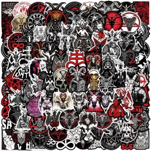 Unbranded (MULTICOLOR) 100Pcs Mixed Devil Satan Stickers Demon Satan for Travel Luggage Ph Unbranded (MULTICOLOR) 100Pcs Mixed Devil Satan Stickers Demon Satan for Travel Luggage Ph