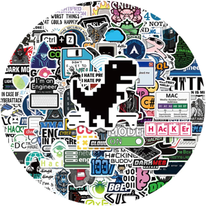Unbranded (MULTICOLOR) 100Pcs Funny Network Hacker Programming Stickers Fun Cartoon IT Eng Unbranded (MULTICOLOR) 100Pcs Funny Network Hacker Programming Stickers Fun Cartoon IT Eng