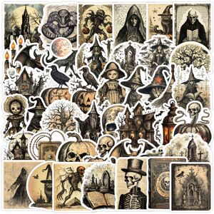 Unbranded (MULTICOLOR) 50Pcs Vintage Horror Stickers Gothic Skull Graffiti Stickers DIY S Unbranded (MULTICOLOR) 50Pcs Vintage Horror Stickers Gothic Skull Graffiti Stickers DIY S