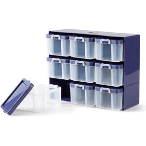 Prym Clear 9 Compartments Organizer Box Multicoloured Prym Clear 9 Compartments Organizer Box Multicoloured