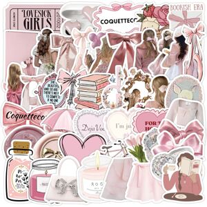 Unbranded (MULTICOLOR) 50Pcs Cute Pink Coquette Stickers Ins Style DIY Stickers Scrapbooki Unbranded (MULTICOLOR) 50Pcs Cute Pink Coquette Stickers Ins Style DIY Stickers Scrapbooki
