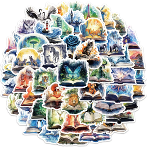 Unbranded (MULTICOLOR) 50Pcs Cartoon Magic Book Animals Sticker Art Witch Dragon DIY Stick Unbranded (MULTICOLOR) 50Pcs Cartoon Magic Book Animals Sticker Art Witch Dragon DIY Stick