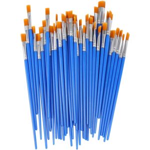 Torribaly Paint Brushes Set 50 Pcs Kids Nylon Flat Hair Small Oil Watercolor Artist Painti Torribaly Paint Brushes Set 50 Pcs Kids Nylon Flat Hair Small Oil Watercolor Artist Painti