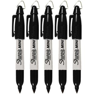 Sharpie Mini Permanent Markers with Golf Keychain Clips Fine Point Black Ink Sharpie Mini Permanent Markers with Golf Keychain Clips Fine Point Black Ink