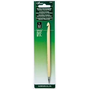 CLOVER Takumi Bamboo Interchangeable Tunisian Crochet Hook Brown 6.5 Height x 0 CLOVER Takumi Bamboo Interchangeable Tunisian Crochet Hook Brown 6.5 Height x 0
