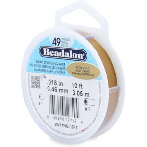 Beadalon 49 Strand Stainless Steel Bead Stringing Wire 018 in / 0.46 mm Satin Beadalon 49 Strand Stainless Steel Bead Stringing Wire 018 in / 0.46 mm Satin