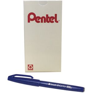Pentel Arts Sign Pen Touch Fude Brush Tip Blue Ink Box of 12 (SES15C-C) Pentel Arts Sign Pen Touch Fude Brush Tip Blue Ink Box of 12 (SES15C-C)