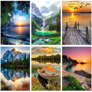 AOSgEDY 6 Pack Paint by Numbers Paint by Numbers for Adults Kids Beginner Adult AOSgEDY 6 Pack Paint by Numbers Paint by Numbers for Adults Kids Beginner Adult