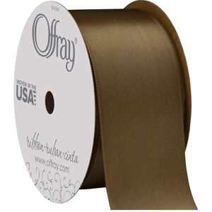 Offray 1.5"""" Wide Single Face Satin Ribbon 4 Yds 1-1/2 Inch x 12 Feet Mud Pi Offray 1.5"""" Wide Single Face Satin Ribbon 4 Yds 1-1/2 Inch x 12 Feet Mud Pi