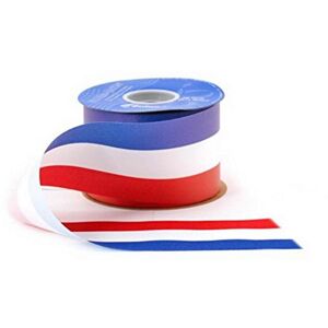 Berwick Offray Flora-Sating Print Tri-Color 5/8 X 50 Yards-Red/White/Blue Ribbon Berwick Offray Flora-Sating Print Tri-Color 5/8 X 50 Yards-Red/White/Blue Ribbon