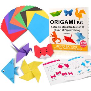 Yibeishu Origami Kit for Kids 120 Sheets Origami Paper with Instructions Book 6x6 Inch Yibeishu Origami Kit for Kids 120 Sheets Origami Paper with Instructions Book 6x6 Inch