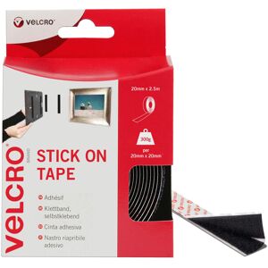 VELCRO Brand Stick On Black, Hook and Loop Tape Self Roll 20mm x Strong and Secu VELCRO Brand Stick On Black, Hook and Loop Tape Self Roll 20mm x Strong and Secu