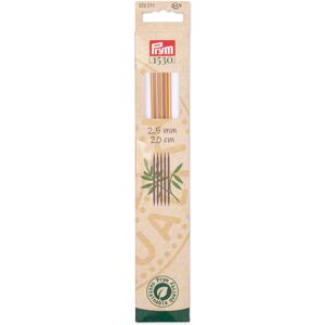 Prym 8 Double Point Bamboo 2.5mm Knitting Needles Natural 5 Count Prym 8 Double Point Bamboo 2.5mm Knitting Needles Natural 5 Count