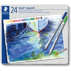 Staedtler Karat Aquarell Premium Watercolor Pencils Set of 24 Colors (125M24) Staedtler Karat Aquarell Premium Watercolor Pencils Set of 24 Colors (125M24)