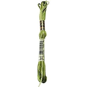 DMC 117-94 6 Strand Embroidery Cotton Floss Variegated Khaki Green 8.7-Yard DMC 117-94 6 Strand Embroidery Cotton Floss Variegated Khaki Green 8.7-Yard