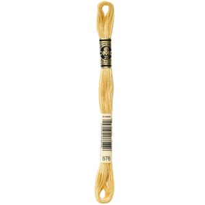 DMC 117-676 Six Stranded Cotton Embroidery Floss Light Old Gold 8.7-Yard DMC 117-676 Six Stranded Cotton Embroidery Floss Light Old Gold 8.7-Yard