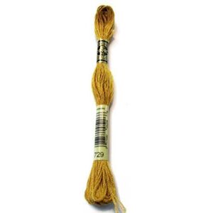 DMC 117-729 Six Strand Embroidery Cotton Floss Medium Old Gold 8.7-Yard 12 Pa DMC 117-729 Six Strand Embroidery Cotton Floss Medium Old Gold 8.7-Yard 12 Pa