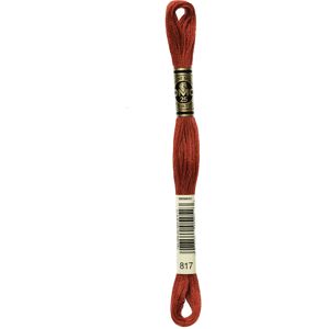 Dmc 6-Strand Embroidery Cotton 8.7yd-Very Dark Coral Red Dmc 6-Strand Embroidery Cotton 8.7yd-Very Dark Coral Red