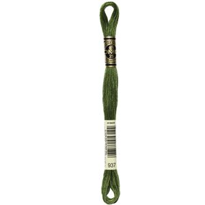 DMC Thread 6-Strand Embroidery Cotton 8.7 Yards Medium Avocado Green 117-937 (12 DMC Thread 6-Strand Embroidery Cotton 8.7 Yards Medium Avocado Green 117-937 (12