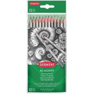 Derwent Academy Graphite Sketching Pencils Wallet 12 Count (2300412) Derwent Academy Graphite Sketching Pencils Wallet 12 Count (2300412)
