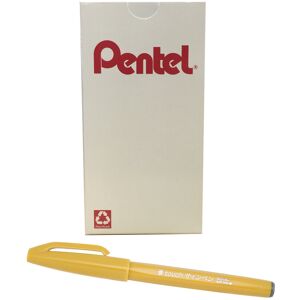 Pentel Arts Sign Pen Touch Fude Brush Tip Yellow Ink Box of 12 (SES15C-G) Pentel Arts Sign Pen Touch Fude Brush Tip Yellow Ink Box of 12 (SES15C-G)