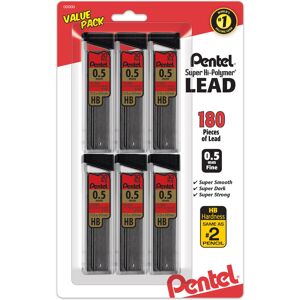 Pentel Super Hi-Polymer Refills 0.5 mm Fine HB 180 Pieces of Lead (C25BPHB6) Pentel Super Hi-Polymer Refills 0.5 mm Fine HB 180 Pieces of Lead (C25BPHB6)