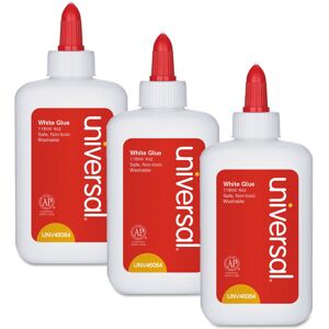 Universal UNV46064 4 oz. Washable Clear-Dry Glue - White (3/Pack) Universal UNV46064 4 oz. Washable Clear-Dry Glue - White (3/Pack)