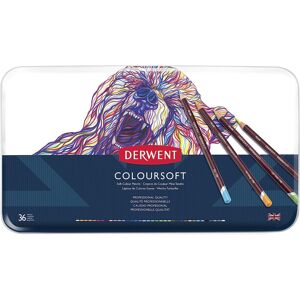 Derwent Colorsoft Pencils, 4mm Core, Metal Tin, 36 Count (0701028) Derwent Colorsoft Pencils, 4mm Core, Metal Tin, 36 Count (0701028)