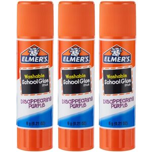 Elmer's E520 .21 Oz Washable School Glue Sticks 3 Count Elmer's E520 .21 Oz Washable School Glue Sticks 3 Count