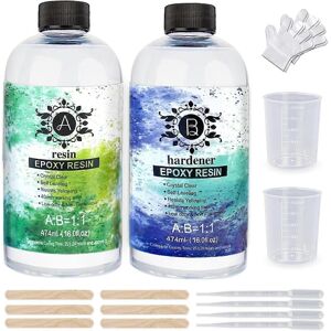 Unbranded (3set) Epoxy Resin Crystal Clear Kits,1:1 Ratio Crystal Clear Casting Resin for Unbranded (3set) Epoxy Resin Crystal Clear Kits,1:1 Ratio Crystal Clear Casting Resin for